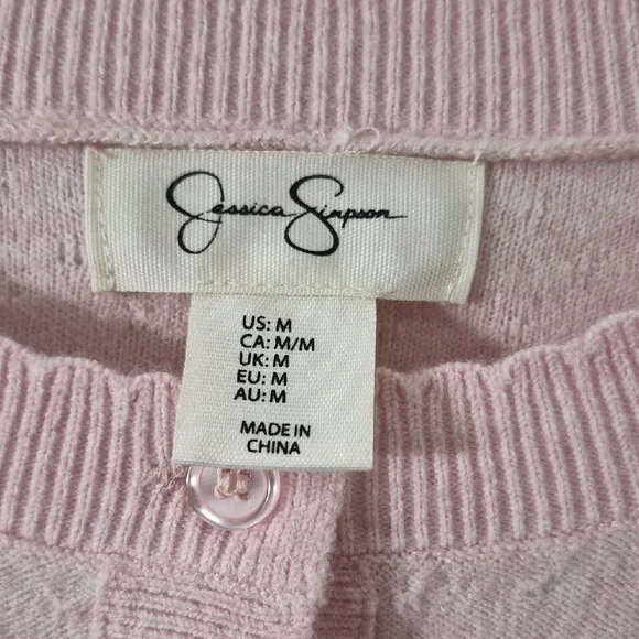 Jessica Simpson Light Pink Knit Cardigan - Picture 2 of 5